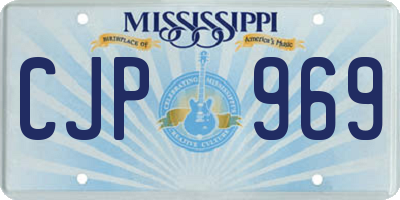 MS license plate CJP969