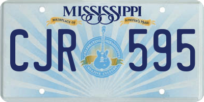 MS license plate CJR595