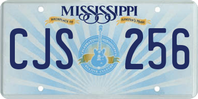 MS license plate CJS256