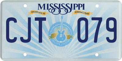MS license plate CJT079