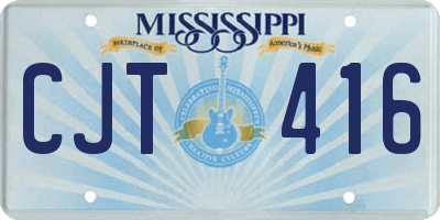 MS license plate CJT416