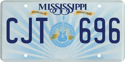MS license plate CJT696