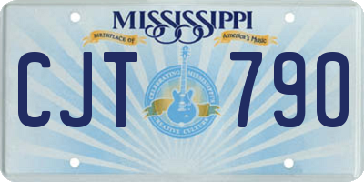 MS license plate CJT790