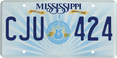 MS license plate CJU424