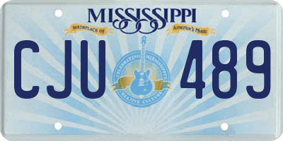 MS license plate CJU489