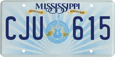 MS license plate CJU615