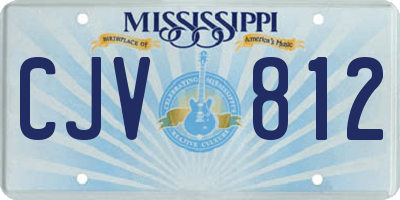 MS license plate CJV812