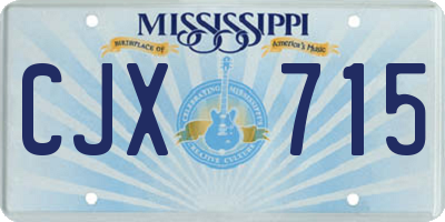 MS license plate CJX715