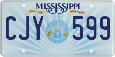 MS license plate CJY599