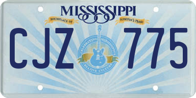 MS license plate CJZ775