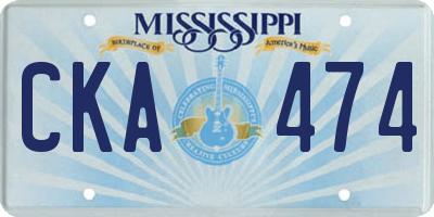 MS license plate CKA474