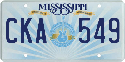 MS license plate CKA549