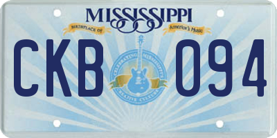 MS license plate CKB094