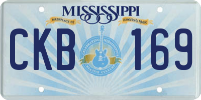 MS license plate CKB169