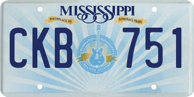 MS license plate CKB751
