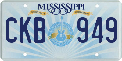 MS license plate CKB949