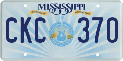 MS license plate CKC370