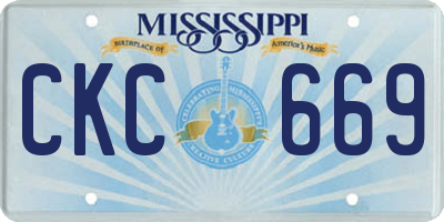 MS license plate CKC669