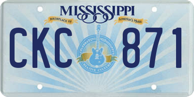 MS license plate CKC871