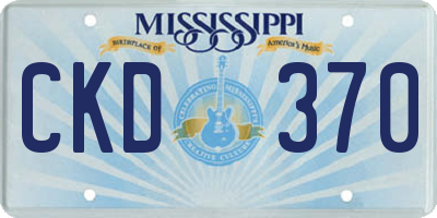 MS license plate CKD370