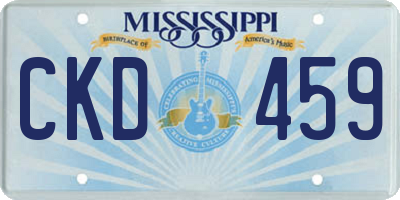 MS license plate CKD459