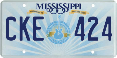 MS license plate CKE424