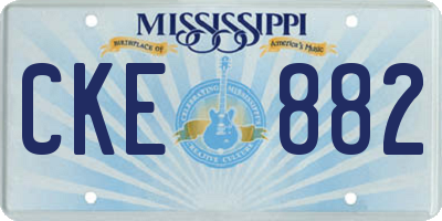 MS license plate CKE882