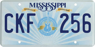 MS license plate CKF256