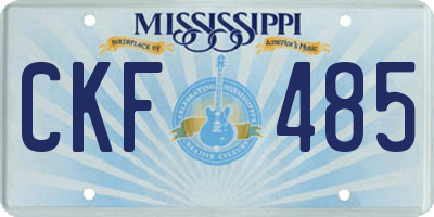 MS license plate CKF485