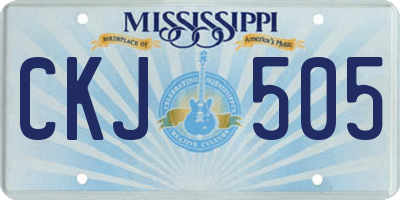 MS license plate CKJ505