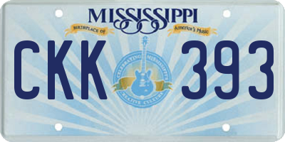 MS license plate CKK393