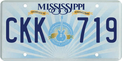 MS license plate CKK719