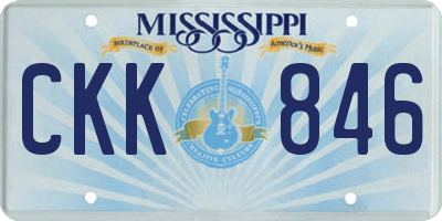 MS license plate CKK846