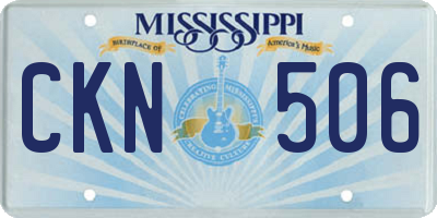 MS license plate CKN506