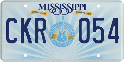 MS license plate CKR054