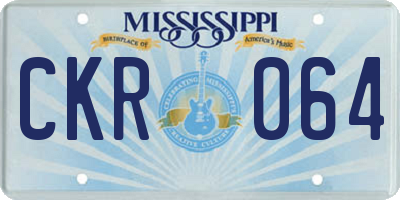 MS license plate CKR064