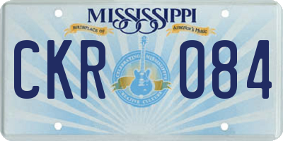 MS license plate CKR084