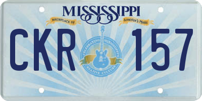 MS license plate CKR157