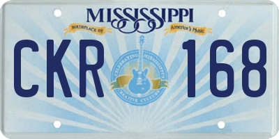 MS license plate CKR168