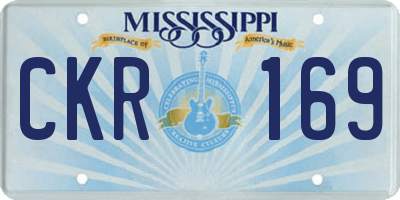 MS license plate CKR169