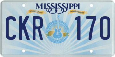MS license plate CKR170