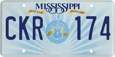 MS license plate CKR174