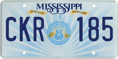 MS license plate CKR185