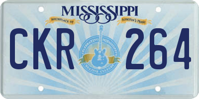 MS license plate CKR264