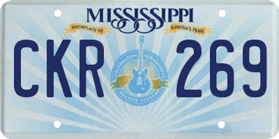 MS license plate CKR269