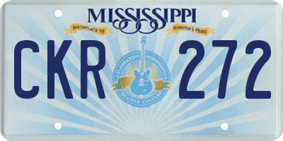 MS license plate CKR272