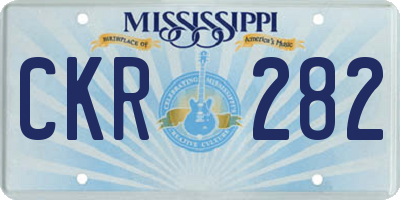 MS license plate CKR282