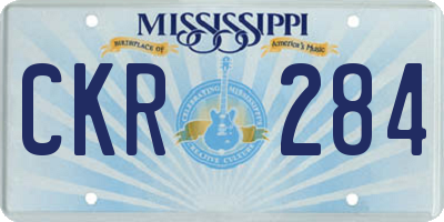 MS license plate CKR284