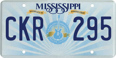 MS license plate CKR295