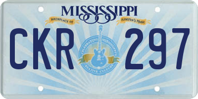 MS license plate CKR297